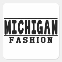 Michigan Fashion Designs Square Sticker