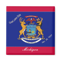 Michigan Flag Magnet
