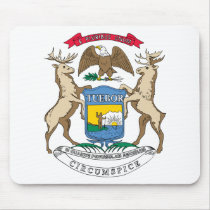 Michigan Flag Theme 00 Mousepads