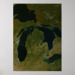 Michigan from Space Poster