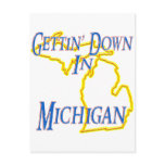 Michigan - Gettin' Down Post Card