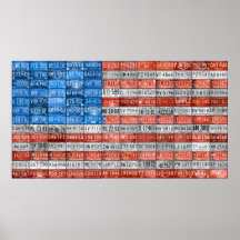 Michigan License Plate Flag Art Print