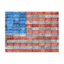 Michigan License Plate Flag of USA Postcard