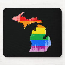 MICHIGAN PRIDE - DISTRESSED -.png Mousepads