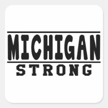 Michigan Strong Designs Square Stickers