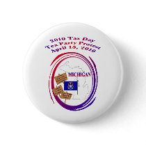 Michigan Tax Day Tea Party Protest Pins
