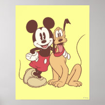 Mickey Mouse and Pluto Posters