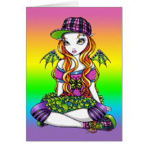 "Micky" Punky Rainbow Fairy Art Card