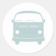 Microbus Round Stickers