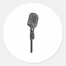 Microphone Autocollants Ronds