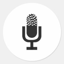 Microphone Autocollants Ronds