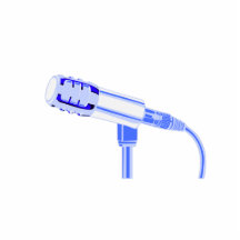 Microphone Blue and White Side View Graphic Acrylic Cut Out