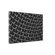 Microphone Grid Background Gallery Wrap Canvas