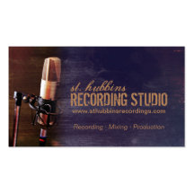 Microphone Music Studio Business Card