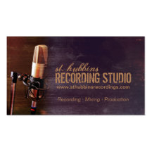 Microphone Music Studio Business Card