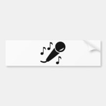 Microphone notes bumper stickers