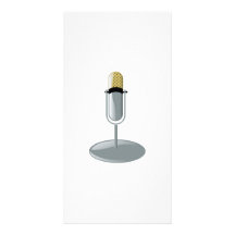 Microphone Photo Greeting Card