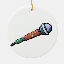 Microphone Simple Abstract facing right Ornament