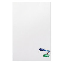 Microphone Small Stand Blue and Green Graphic Personalized Stationery