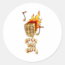 Microphone sur le feu autocollant