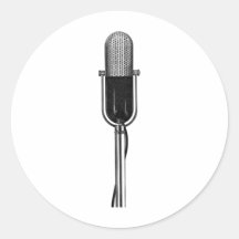 Microphone vintage autocollants