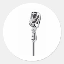 Microphone vintage autocollants