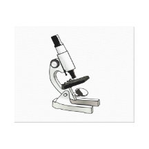 Microscope de la Science Impression Sur Toile