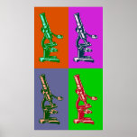 Microscope Pop Art Print