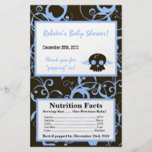 Microwave Popcorn Wrapper Boy Blue Punk Skull Flam Personalized Flyer