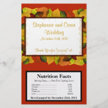 Microwave Popcorn Wrapper Foliage Leaves Full Color Flyer