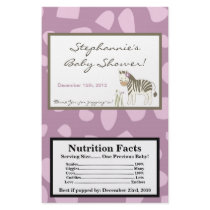 Microwave Popcorn Wrapper Jacana Girl Jungle  Zoo Flyer