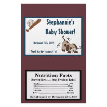 Microwave Popcorn Wrapper Lil League Puppy Dog Full Color Flyer
