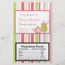 Microwave Popcorn Wrapper Tea Party Pink Pastel Flyer Design