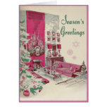 Mid Century Modern Seasons Greetings Christmas Cards