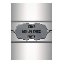 Mid Life Crisis Mans 40th Birthday Party Personalized Invites