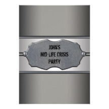 Mid Life Crisis Mans 40th Birthday Party Invites