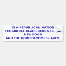 MIDDLE CLASS BUMPER STICKER
