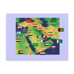 Middle-East map Postcard