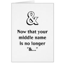 Middle Name Card