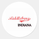 Middlebury Indiana City Classic Round Stickers