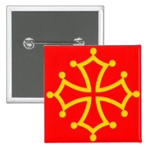 Midi-Pyrenees, France flag Button