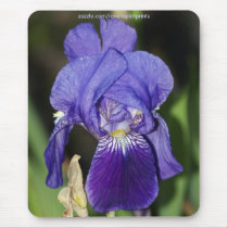 Midinight Iris Floral Mousepad Gifts