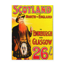 Midland Railway Scotland Bagpipe Kilt Travel Art