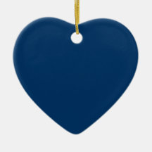 Midnight Blue Save the Date Heart Ornament