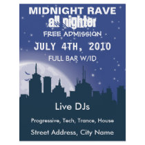 Midnight City Rave Flyer