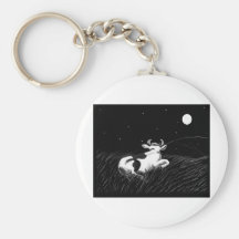 Midnight Cow Keychain
