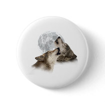 Midnight Howling Pinback Button