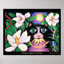 Midnight, Magnolias, and Jazzy Print