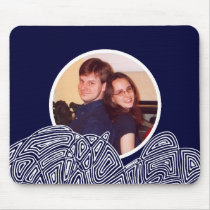 Midnight Moon Over Clouds Mousepad