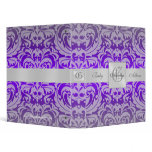 Midnight Purple Damask  Baby Album Binder